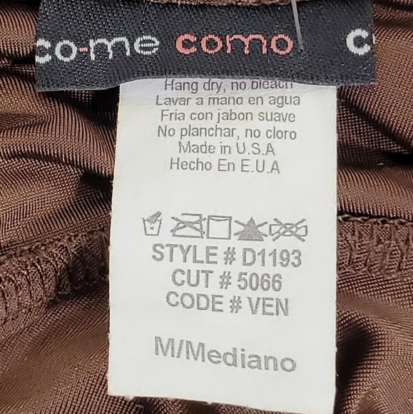 CO-ME COMO Deep Plunge Sleeveless Dress Size Medium - Picture 7 of 8